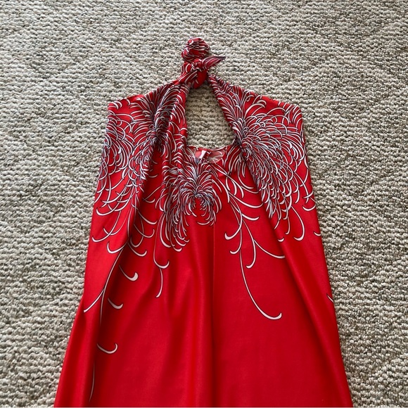 5/$15 Resort Line Hawaii Red Halter Cover-up Dress Large - Picture 2 of 7